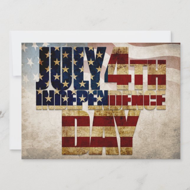 Grunge EUA Gráfico de Independência de 4 de Julho (Frente)