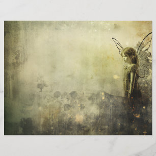 Grunge Fairy Scrapbook Paper