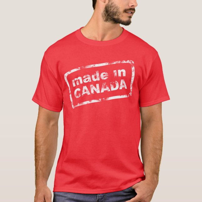 Grunge feito em Canadá - camisa vermelha dos (Frente)