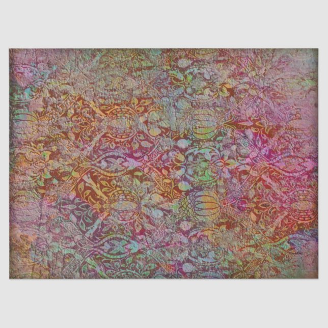 Grunge Floral Decoupage - Papel Tecido Vitoriano (Frente )