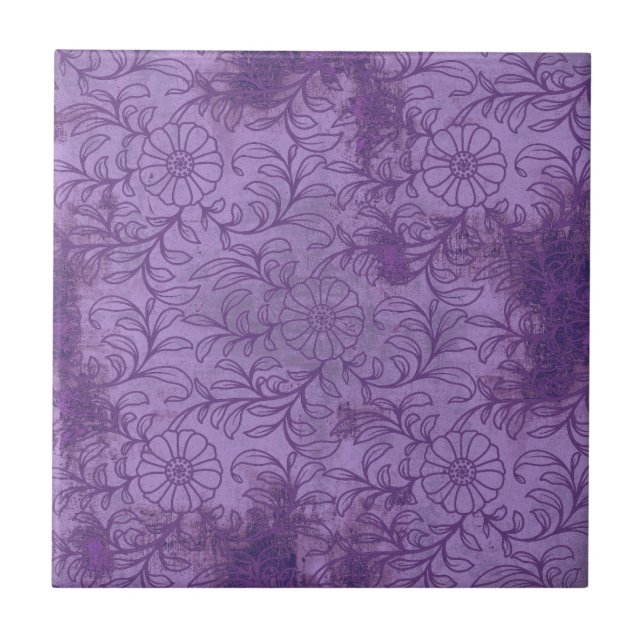 Grunge Floral Roxo (Frente)