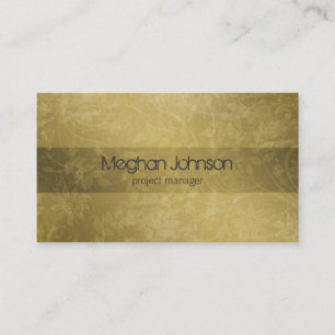 Grunge Floral Sepia Trendy Cartão de visita