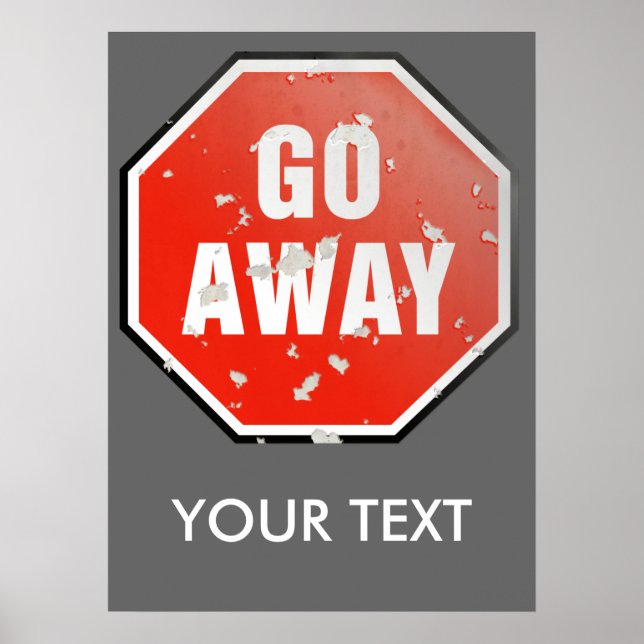 Grunge 'Go Away' - modelo - Poster (Frente)