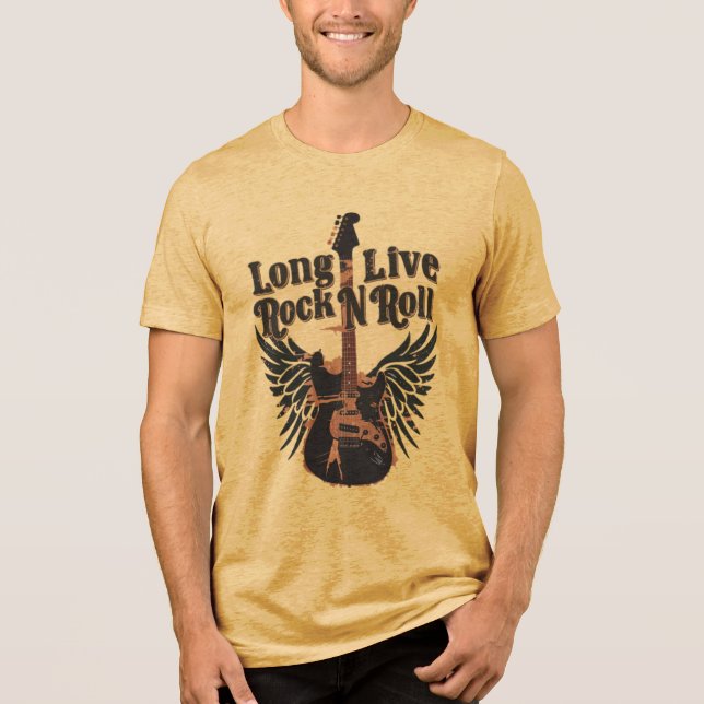 Grunge Long live Rock n Roll wings Guitarra (Frente)