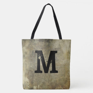 Grunge Monograma, Personalizar, Tote Bag