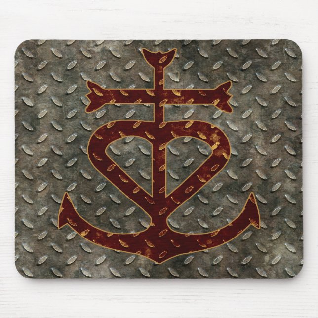 Grunge Mousepad do metal da caridade da esperança (Frente)