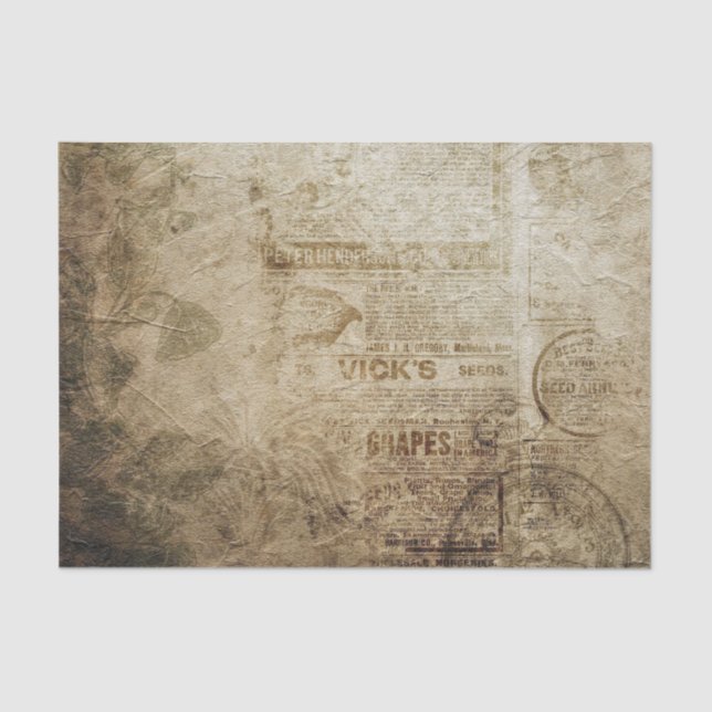 Grunge Papel Tecido de Jornal (Frente )