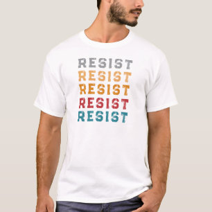 Grunge Retro Resiste Camisa Política