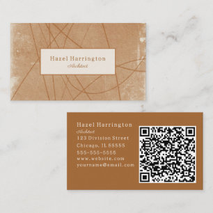 Grunge sofisticado Cartão de visita de código QR e