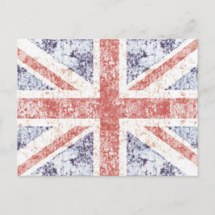 Grunge Union Jack - cartão postal leve