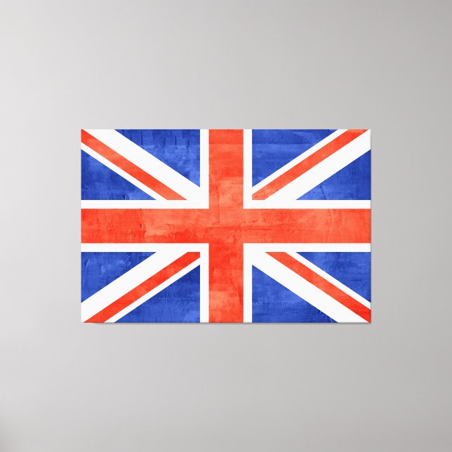 Grunge United Kingdom Flag Canvas Print (Frente)