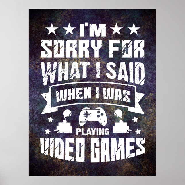Grunge Video Game Wall Decor Poster (Frente)