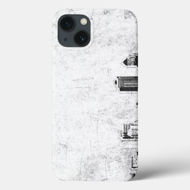 Grungy city background in black and white (Verso)