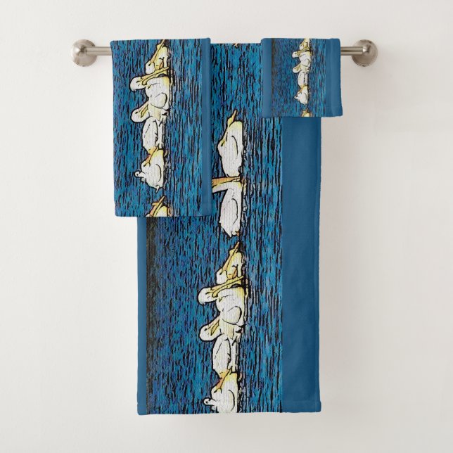 Grupo animal de toalha de banho dos animais (Insitu)