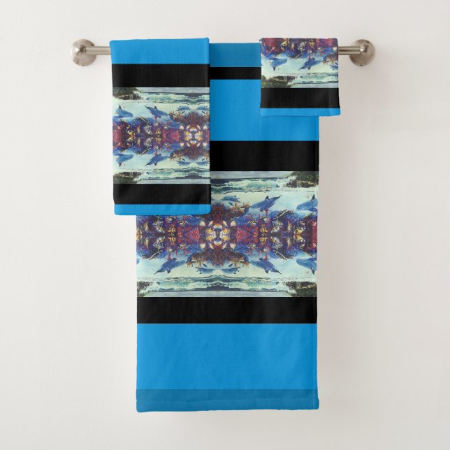 Grupo animal de toalha de banho dos peixes das (Insitu)