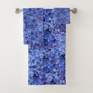 Grupo azul de toalha do Hydrangea