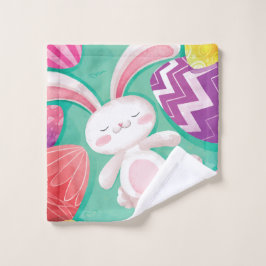 Grupo bonito de toalha da aguarela | do coelhinho