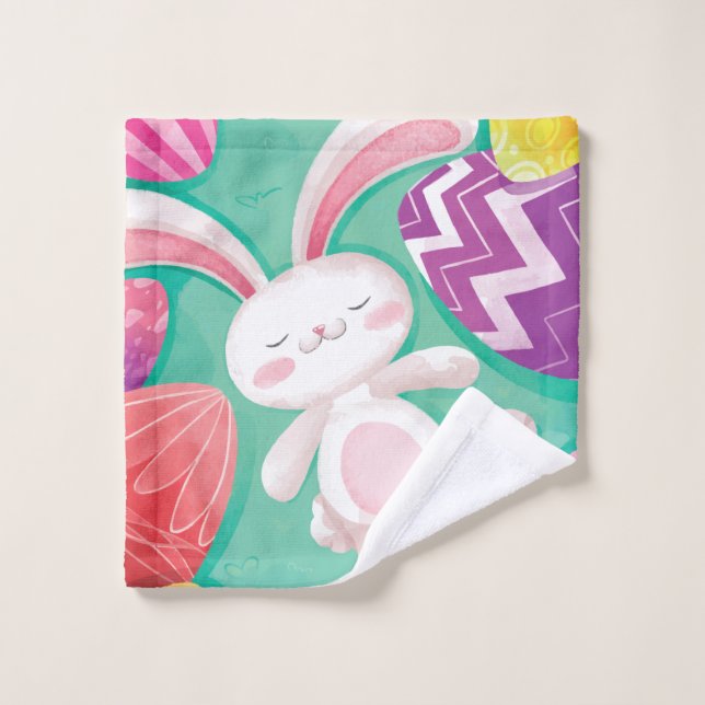 Grupo bonito de toalha da aguarela | do coelhinho (Pano de lavar)