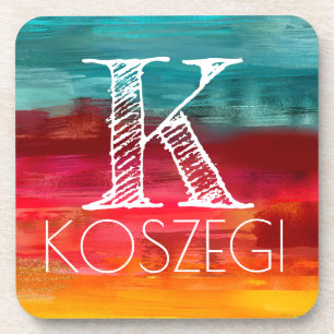 Grupo da porta copos da inicial do monograma da