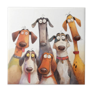 Grupo de Cães Loucos e Divertidos