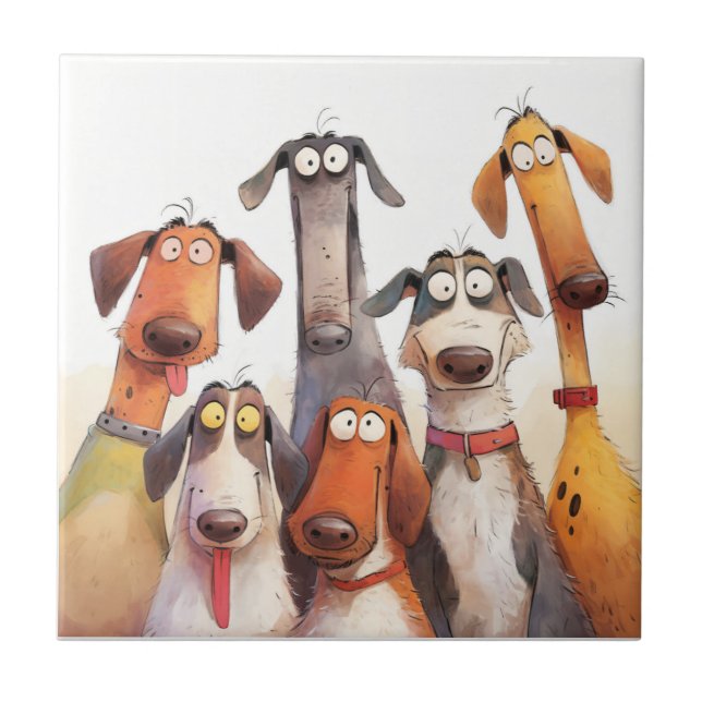Grupo de Cães Loucos e Divertidos (Frente)