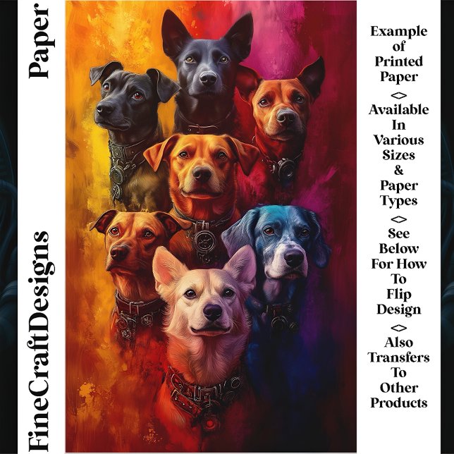 Grupo De Cães, Papel De Artesanato CT6 De Fundo Vi (Criador carregado)