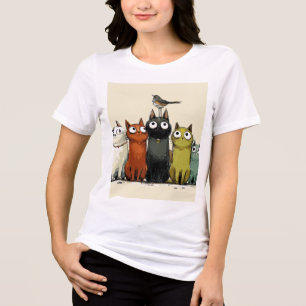 Grupo de Gatos Coloridos – Arte de Gato Caprichosa