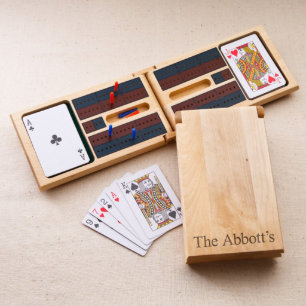 Grupo de madeira personalizado do jogo de Cribbage