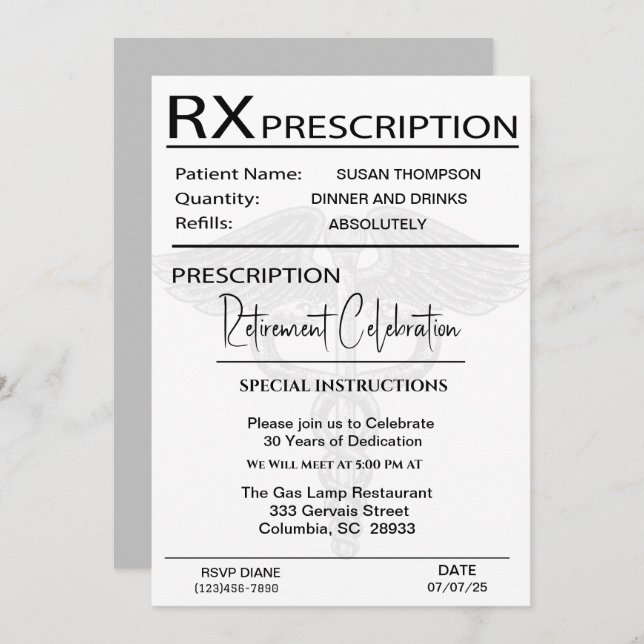 Grupo de Reforma do Cartão de Receita Médica (Frente/Verso)