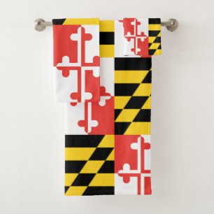 Grupo de toalha de banho da bandeira de Maryland
