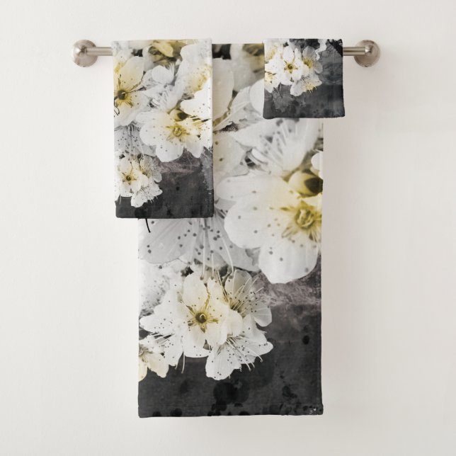 Grupo de toalha de banho da flor da ameixa de (Insitu)