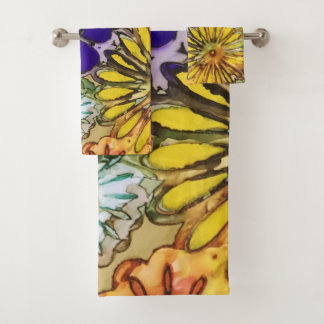 Grupo de toalha de banho de flower power