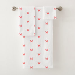 Grupo de toalha do banheiro da borboleta