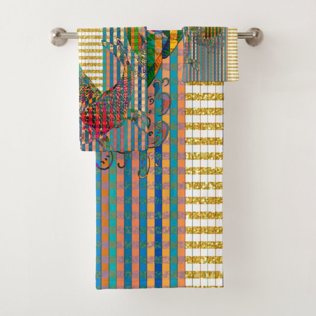 Grupo de toalha do banheiro de Koi (Insitu)