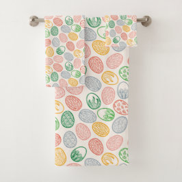 Grupo de toalha do teste padrão | dos ovos da