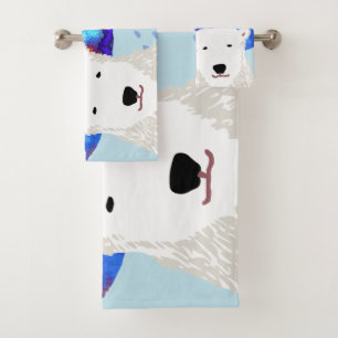 Grupo de toalha do urso polar