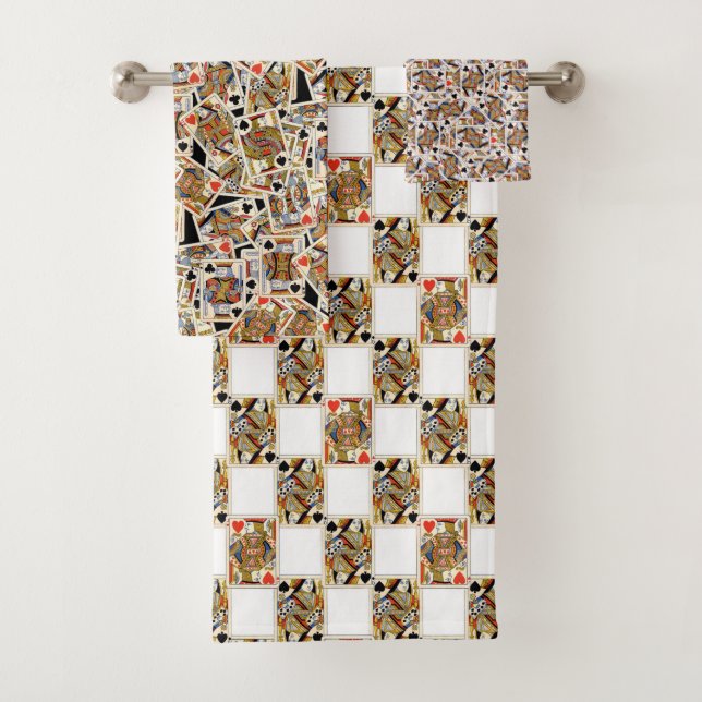 Grupo de toalha dos cartões de jogo (Insitu)