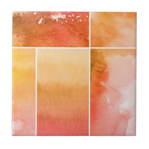 Grupo do abstrato 4 pintados mão da aguarela