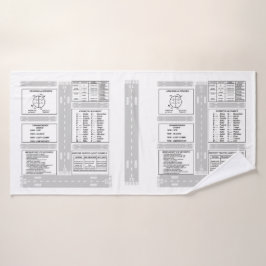 Grupo piloto de toalha de banho de Kneeboard