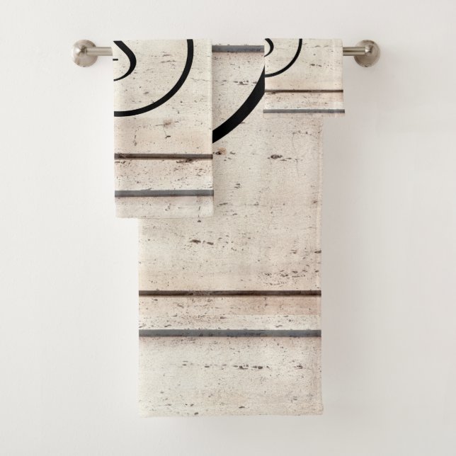 Grupo rústico de toalha do monograma da casa da (Insitu)