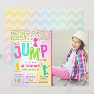 Grupo Trampoline de Salto de Convite de Aniversár