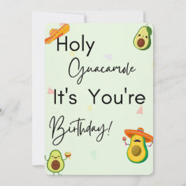 Guacamole sagrado é seu aniversário! cartão 