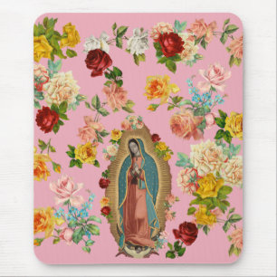 Guadalupe Mousepad cor-de-rosa