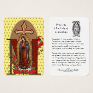 Guadalupe Oração Católica Religiosa Cartão San