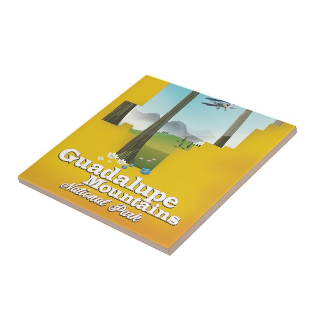 Guadalupe serra Parque Nacional, mapa do Texas. (Lateral)