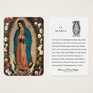 Guadalupe Virgem Maria Oração espanhola Cartão