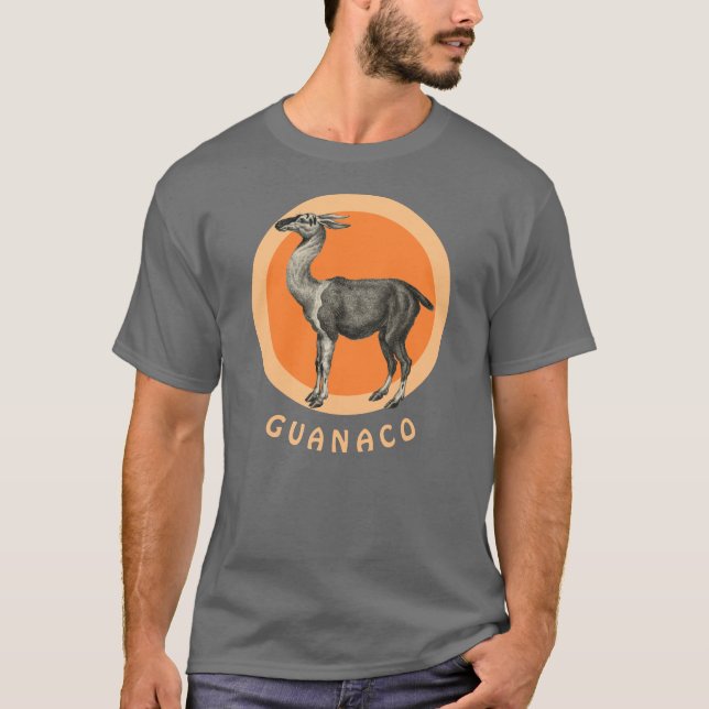 Guanaco Llama - Camiseta Lama guanicoe Vintage (Frente)