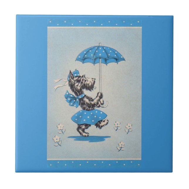 Guarda-chuva de carregando da senhora escocesa (Frente)