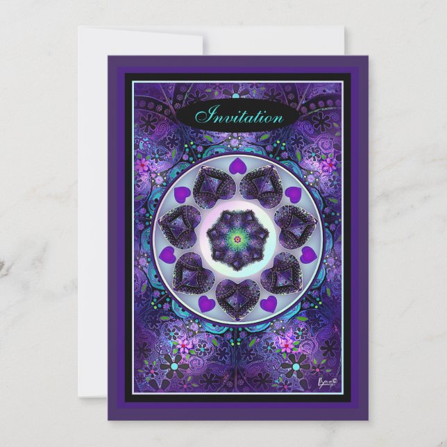 Guarda-chuva e corações roxos .7 (Frente)