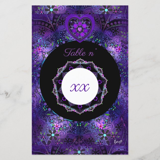 Guarda-chuva e corações roxos .7 (Verso)